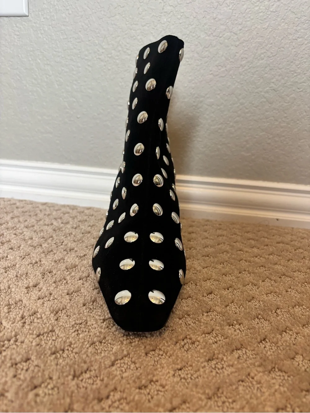 Madewell Snip-Toed Ankle Boots in Studded Suede